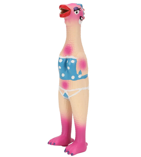Dog Toy, Squeaky Chicken Dog Toys Elastic Safe Bite Resistant for Dogs Pirate Chicken,Ok Chicken,Chef Chicken,Flying Chicken