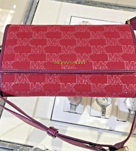 Michael Kors Women Lady Zip around Wallet Crossbody Bag Handbag Messenger Purse