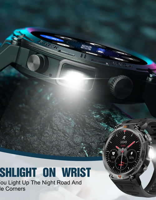 Load image into Gallery viewer, Smart Watch Bluetooth 1.45 Inch Black Rugged Case with Black Polyurethane Sport Band

