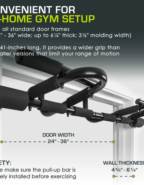 Load image into Gallery viewer, Multi-Grip Chin-Up/Pull-Up Bar, Heavy Duty Doorway Trainer
