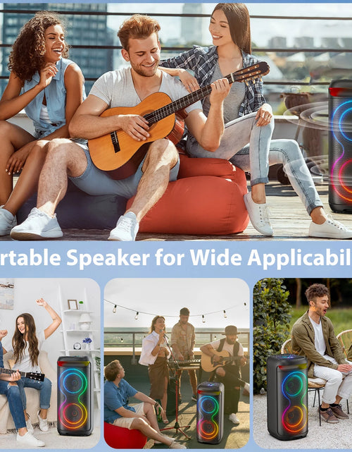 Load image into Gallery viewer, Large Party Speaker, Bluetooth Speaker with Dazzling Rgb Light, Two 6.5'' Subwoofer, T20
