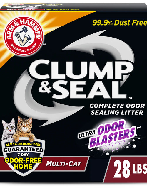 Load image into Gallery viewer, Clump &amp; Seal Cat Litter Multi-Cat Complete Odor Sealing Clay Clumping Cat Litter, 28 Lb
