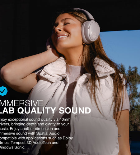 Jbuds Lux ANC Over-Ear Wireless Headphones, 70-Hour Battery, Mauve