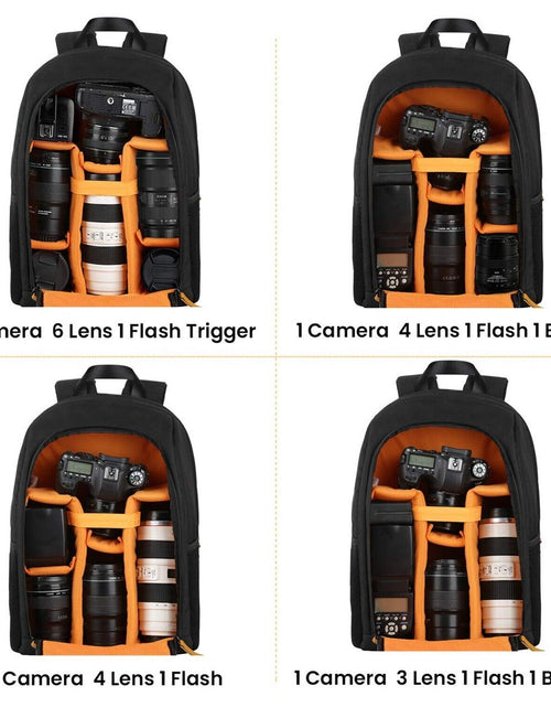 Load image into Gallery viewer, TARION Camera Backpack Waterproof Camera Bag Large Capacity Camera Case Photo...
