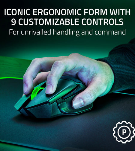 Basilisk V3 X Hyperspeed Wireless Gaming Mouse for PC, RGB Chroma, Black