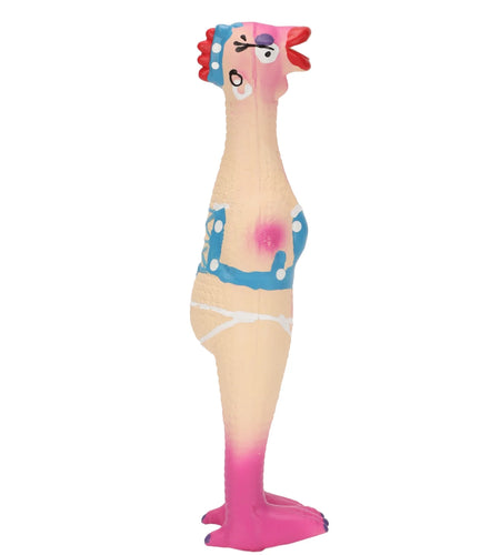 Dog Toy, Squeaky Chicken Dog Toys Elastic Safe Bite Resistant for Dogs Pirate Chicken,Ok Chicken,Chef Chicken,Flying Chicken