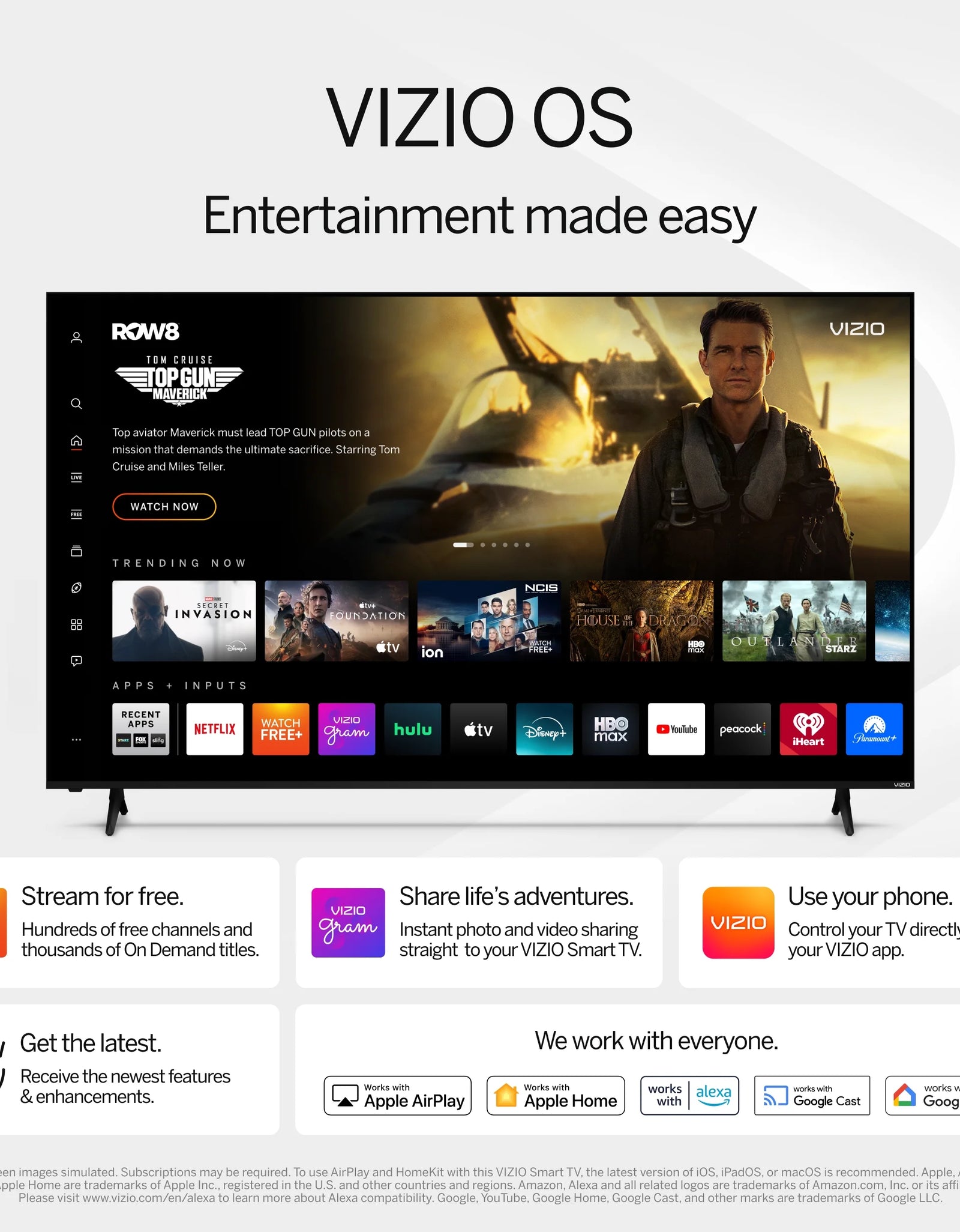 75” Class 4K UHD LED HDR Smart TV (V4K75M-08)