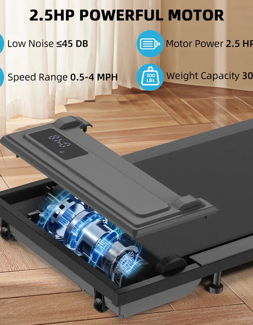 Load image into Gallery viewer, Walking Pad, 2 in 1 under Desk Treadmill with Remote Control、Led Display, 300 Lbs Portable Treadmill for Home/Office (Black)

