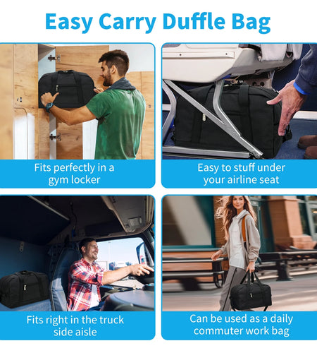 " 14"" Black Mini Duffel Bag for Travel and Gym, Polyester, Durable"