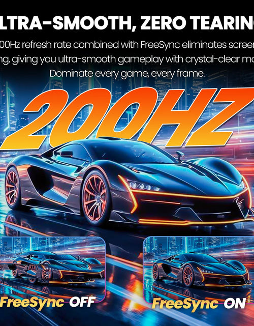 Load image into Gallery viewer, 24" 200Hz Gaming Monitor,Ips Panel,Fhd Computer Monitor, Built-In Speakers, 120% Srgb, Freesync, Black
