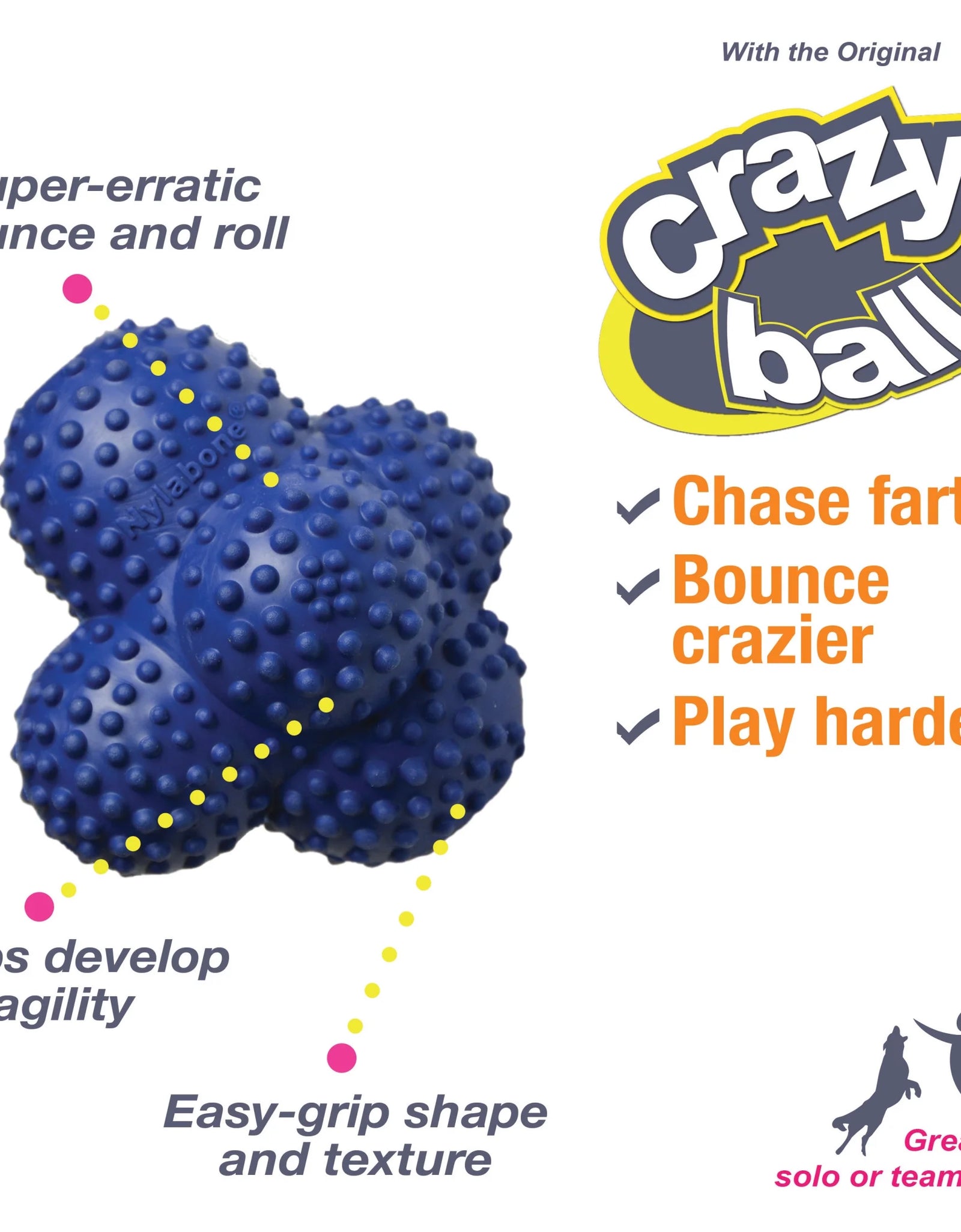 Power Play Crazy Ball Dog Toy Large/Giant - up to 50 Lbs. (1 Count)