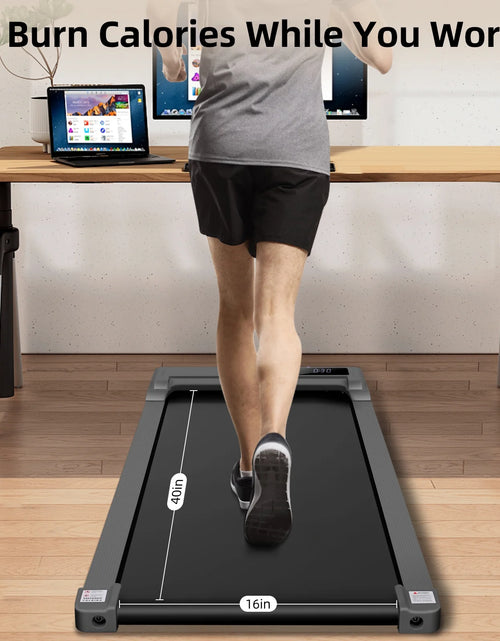 Load image into Gallery viewer, Walking Pad, 2 in 1 under Desk Treadmill with Remote Control、Led Display, 300 Lbs Portable Treadmill for Home/Office (Black)
