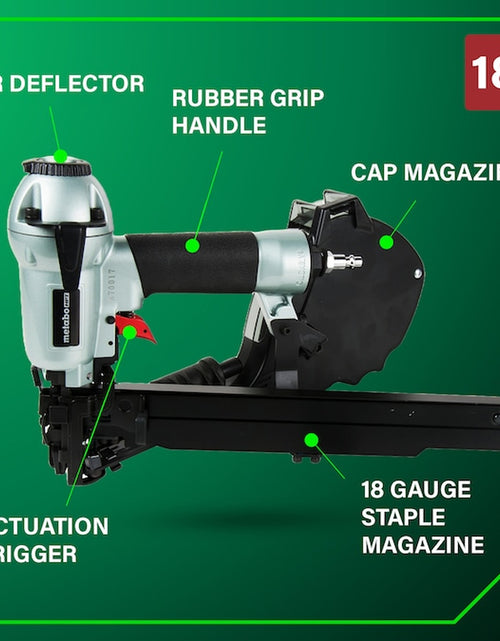 Load image into Gallery viewer, 18 -Gauge 7/16-In Medium Crown Cap Pneumatic Stapler

