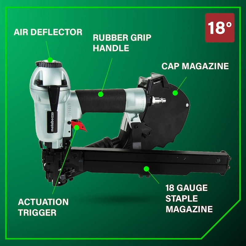 18 -Gauge 7/16-In Medium Crown Cap Pneumatic Stapler