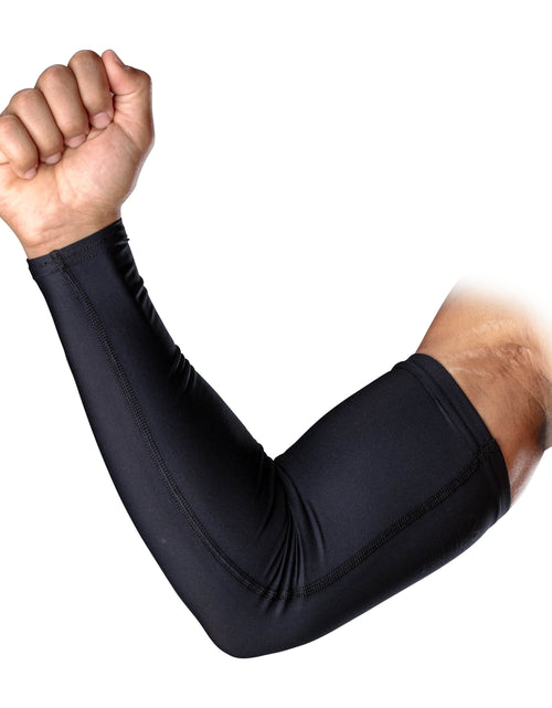 Load image into Gallery viewer, Sport Polyester Compression Arm Sleeves, 2 Pack, Black Adult Unisex Large/X-Large, Unisex
