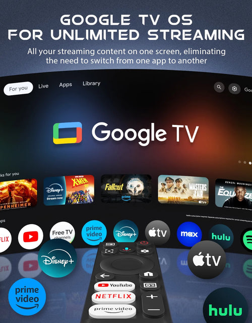 Load image into Gallery viewer, 4K Supported Google TV Projector,Google Officially Licensed,Dolby Audio,Electric Focus &amp; Auto Vertical Keystone
